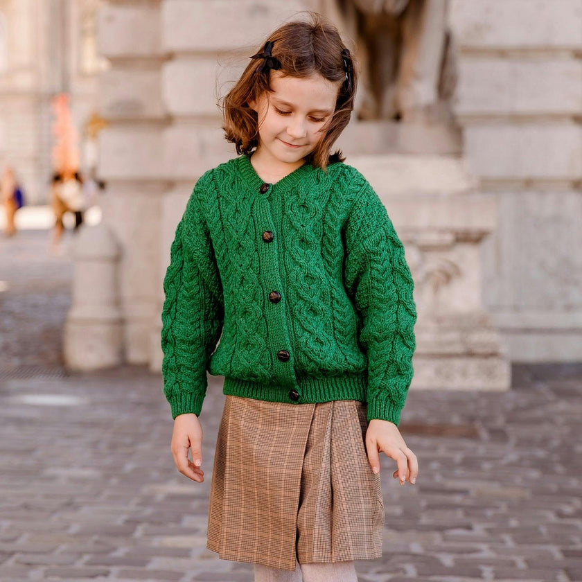 Hampstead Merino Cardigan - Intelligence Green