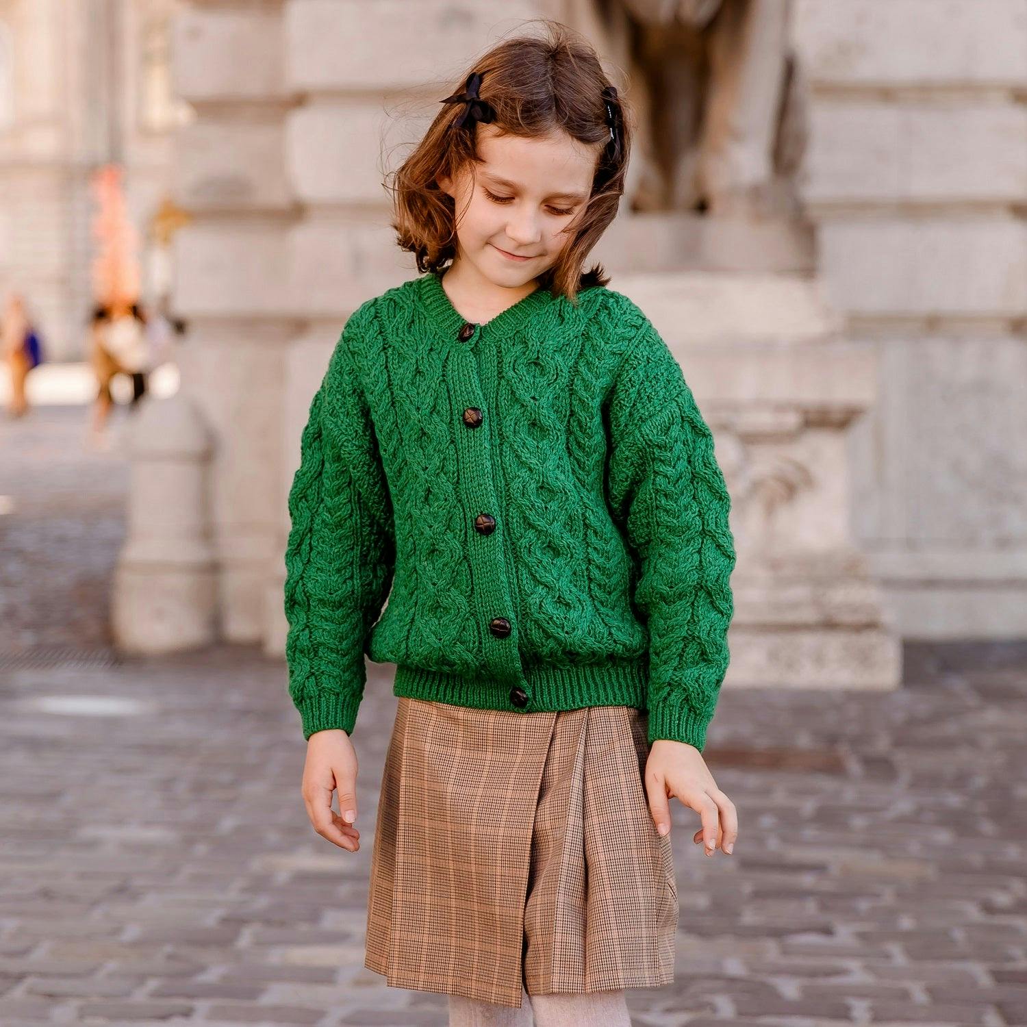 Hampstead Merino Cardigan - Intelligence Green