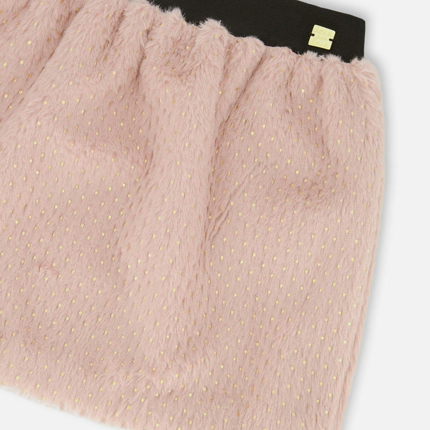 Fake Fur Skirt Pink