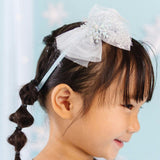 Glitter Snowflake Bow Headband