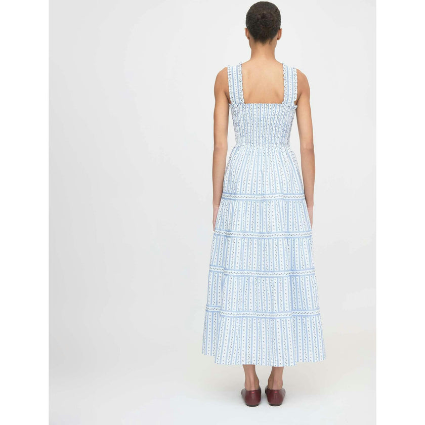 The Kimmy Nap Dress - Blue Petal Stripe