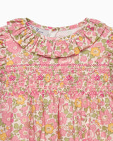 Baby Peach Sparkle Betsy Smocked Dress