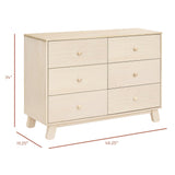 Babyletto Hudson Modern 6-Drawer Assembled Dresser (48")