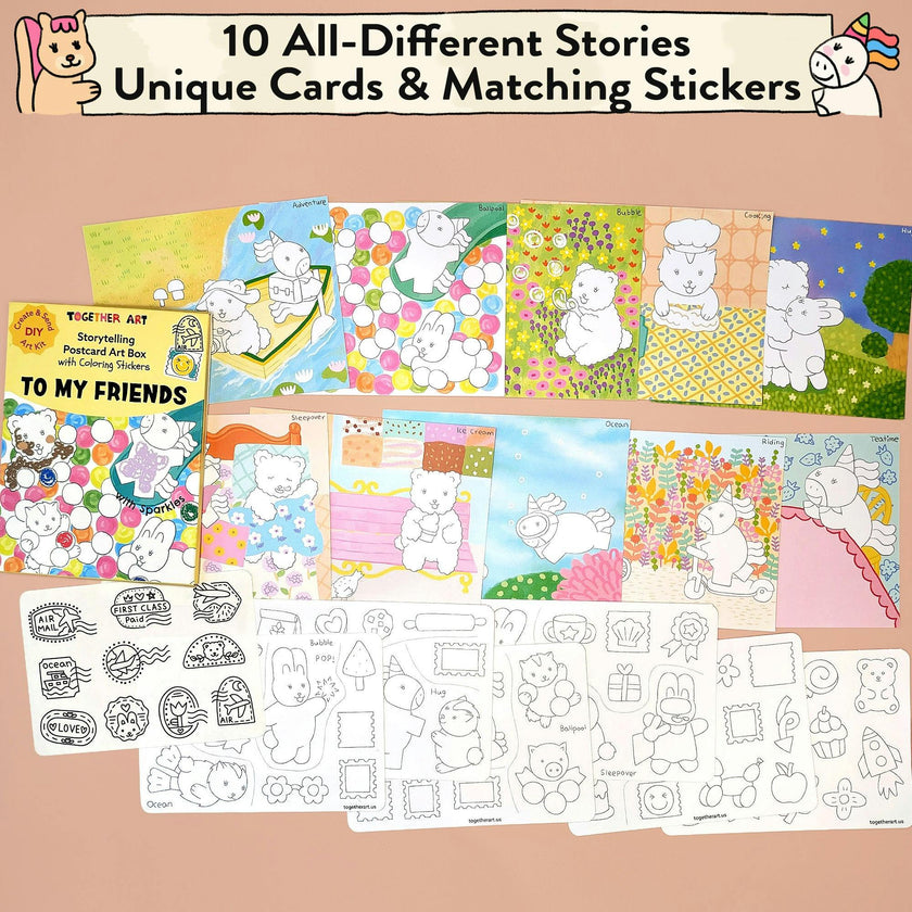 To My Friends Postcard Art Kit