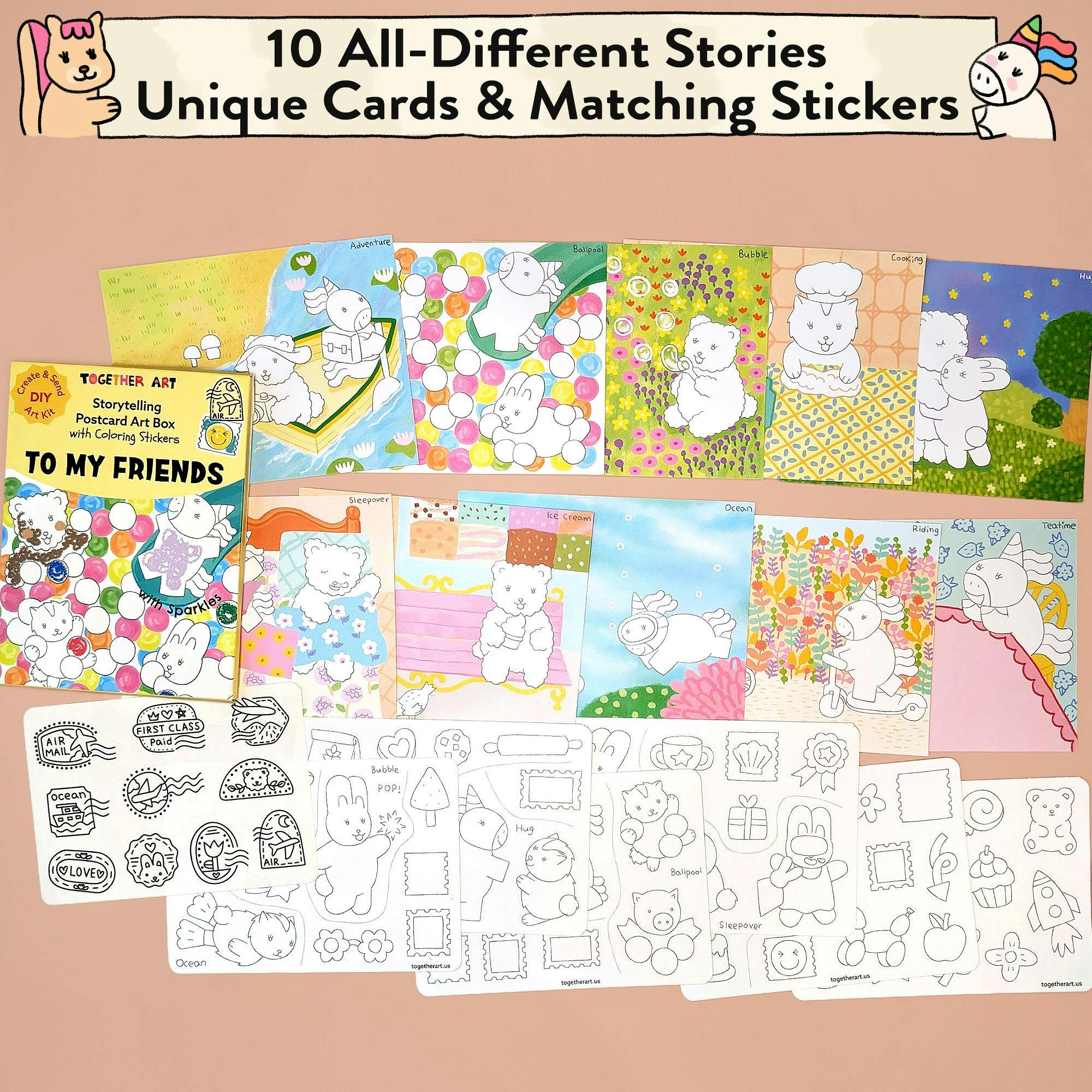 To My Friends Postcard Art Kit