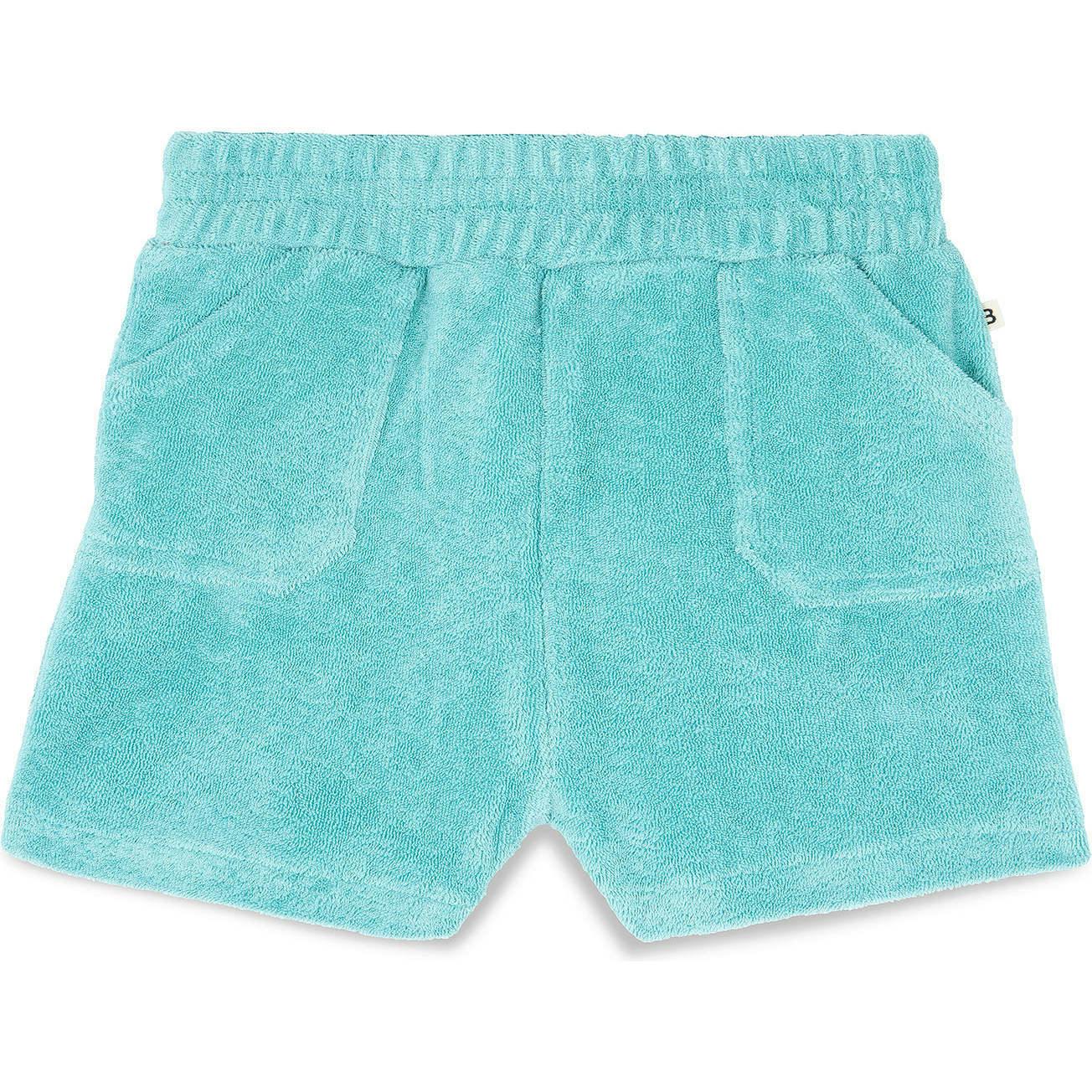 BONTON Blue Fish Terrycloth Baby Shorts