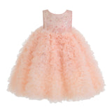 Pink Beatrice Ruffled Tulle Dress