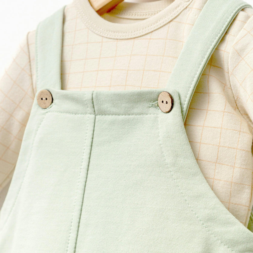 Green Animal Print Pinafore Dress