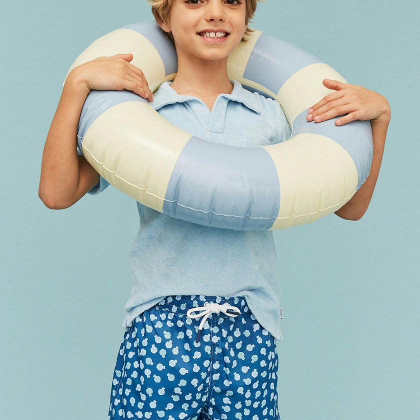 Terry Cotton Polo Shirt, Blue