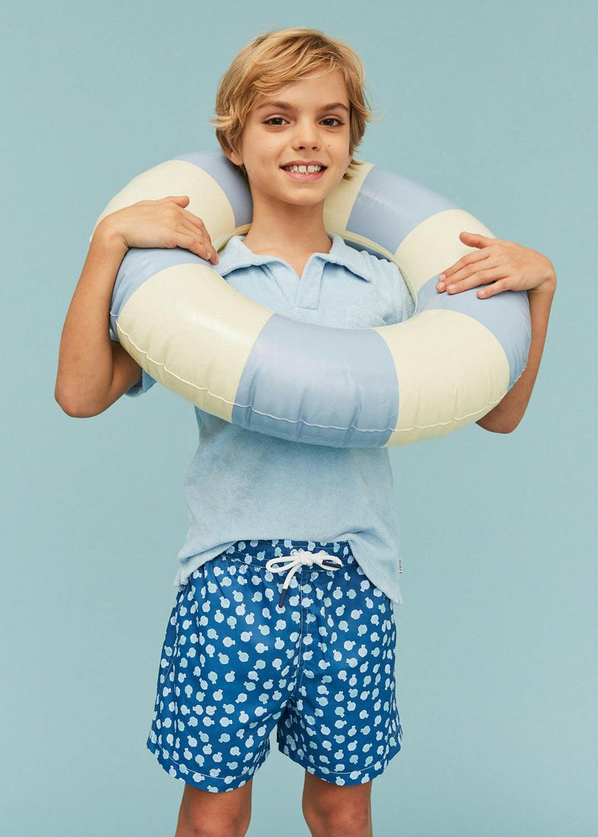 Terry Cotton Polo Shirt, Blue