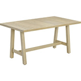 Teamson Home Spacious Table & Seats with Thick Cushions Outdoor Dining Set- Eucalyptus Wood