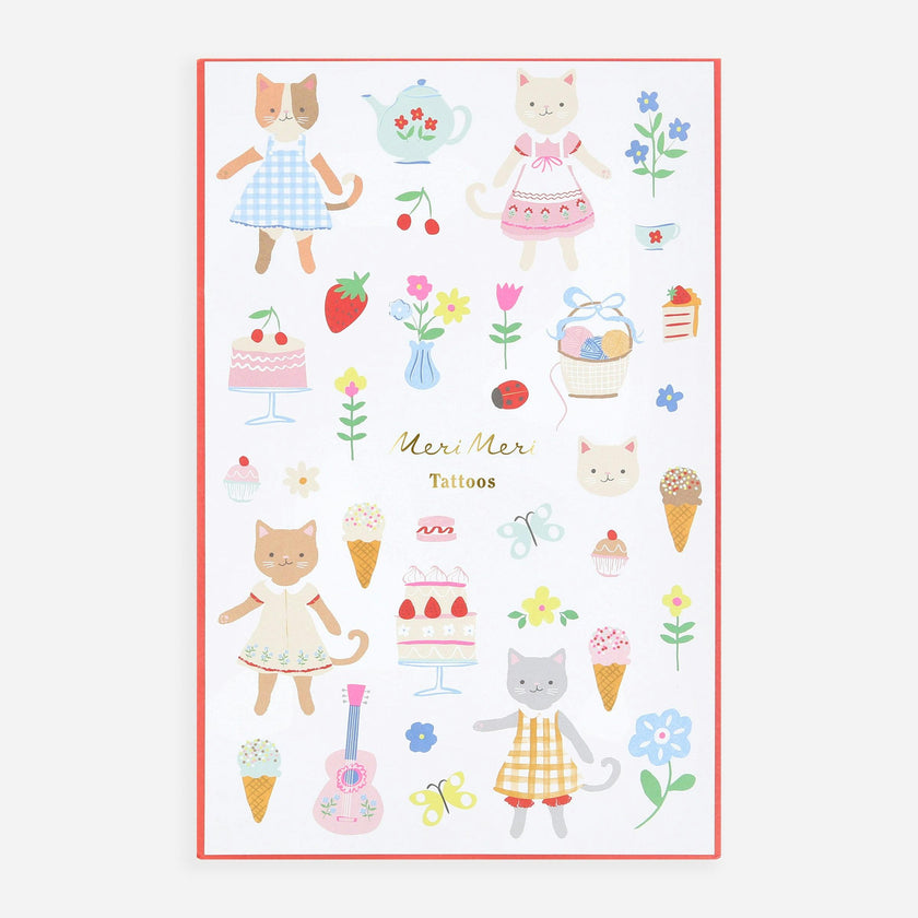 Kitten Club Temporary Tattoos