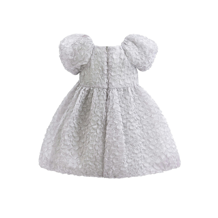 Gray Textured Empire Dress