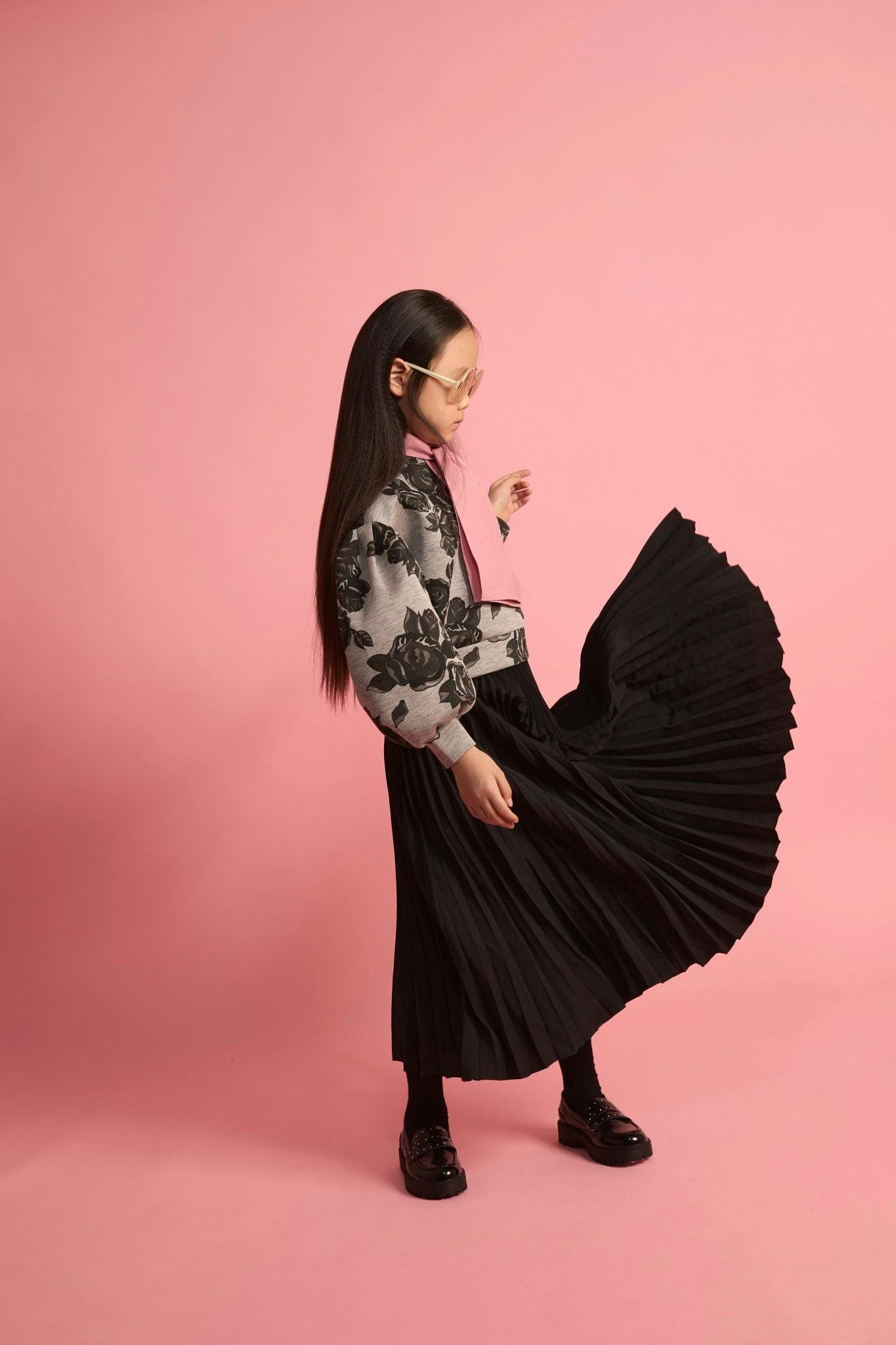 Cupro Pleated Skirt