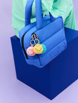 Smiley Keychain ECO Corduroy Yellow - 2"