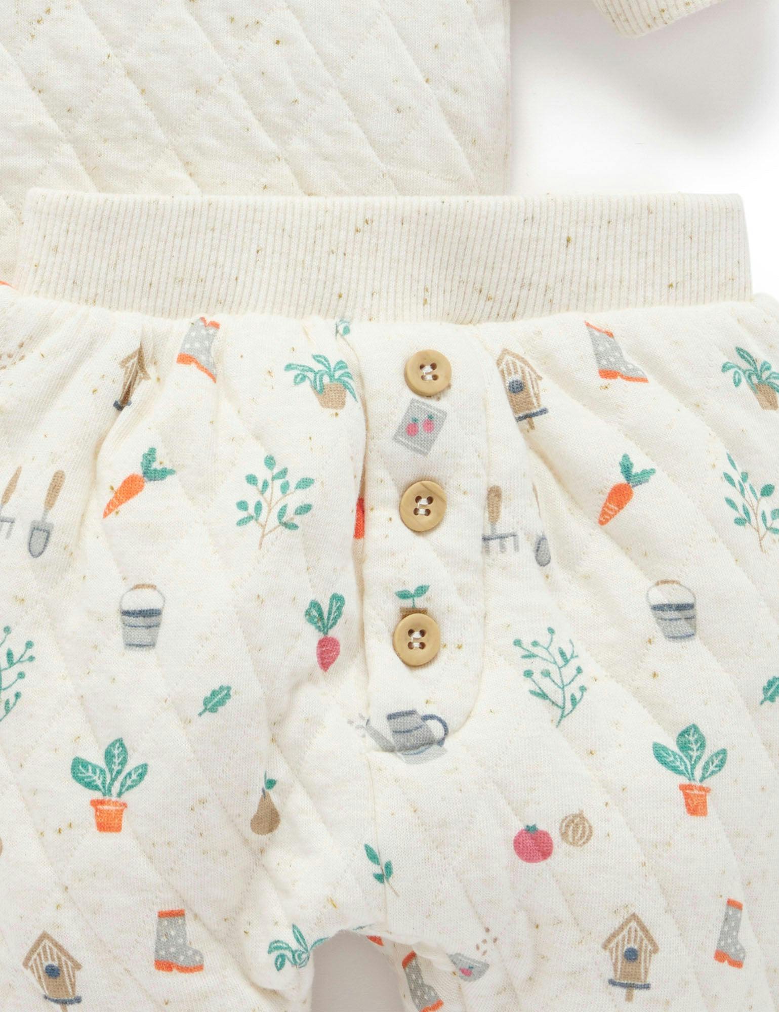 Quilted Track Set Veggie Patch Print
