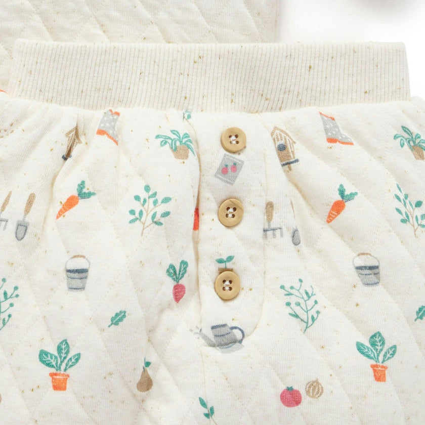 Quilted Track Set Veggie Patch Print