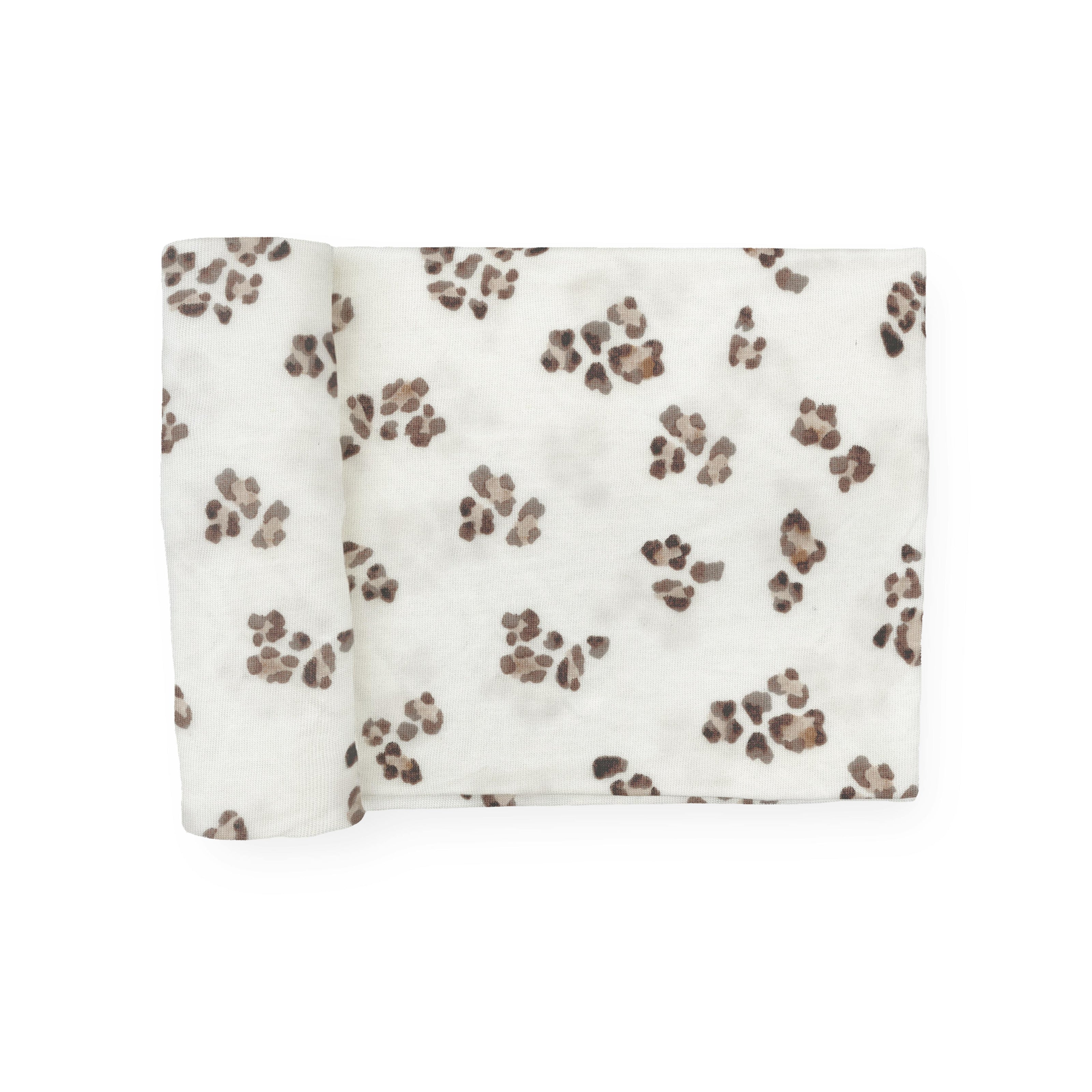 Stretch Knit Swaddle Blanket - Micro Cheetah