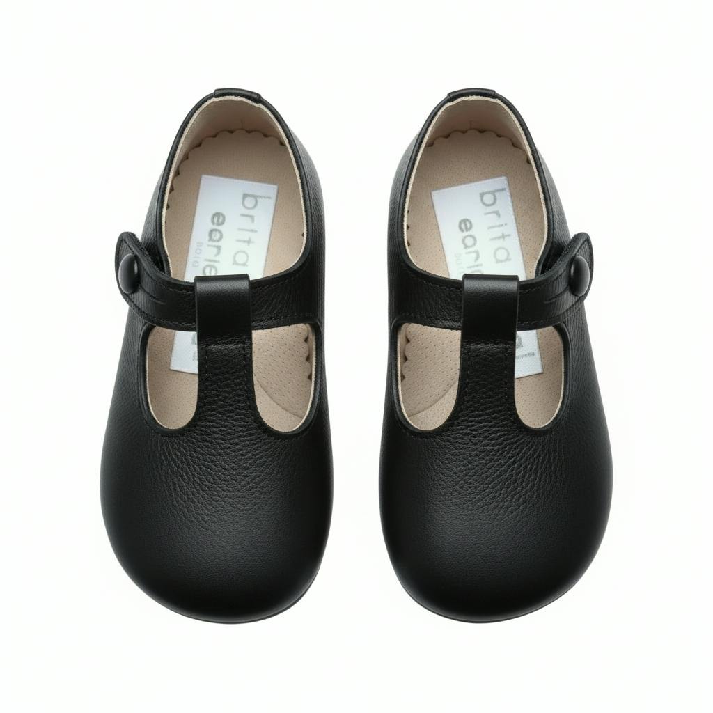 Alex British Pre-Walker Baby Shoes - Black
