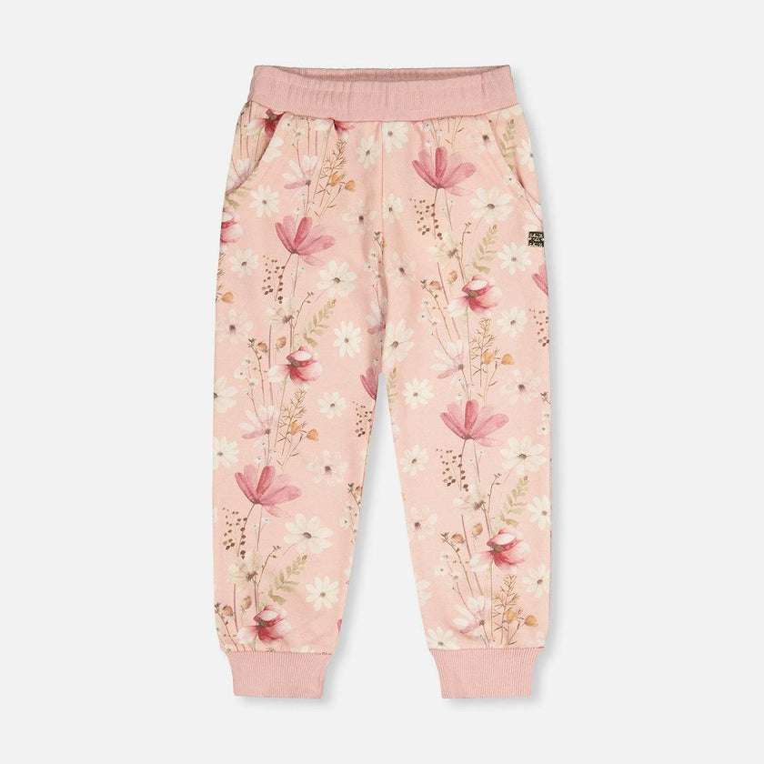 Sweatpants Pink Printed Flowers