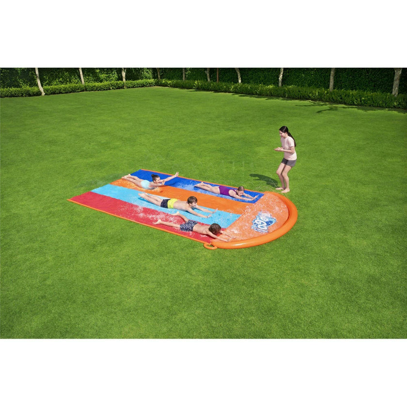 H2OGO! 16' Quadruple Inflatable Water Slide with Splash Landing