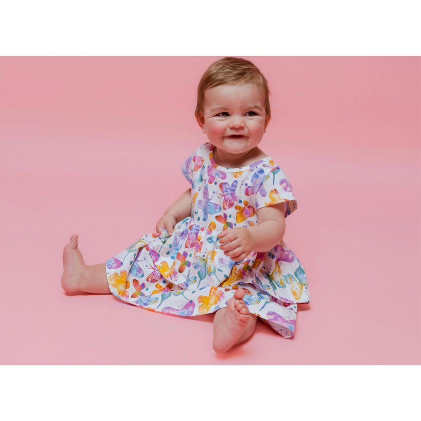 Round Neck 2-Layered Dress With Matching Bloomers