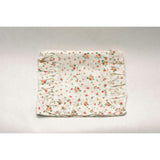 Clementine Bloom Timeless Floral Ruffle Zipper Pouch