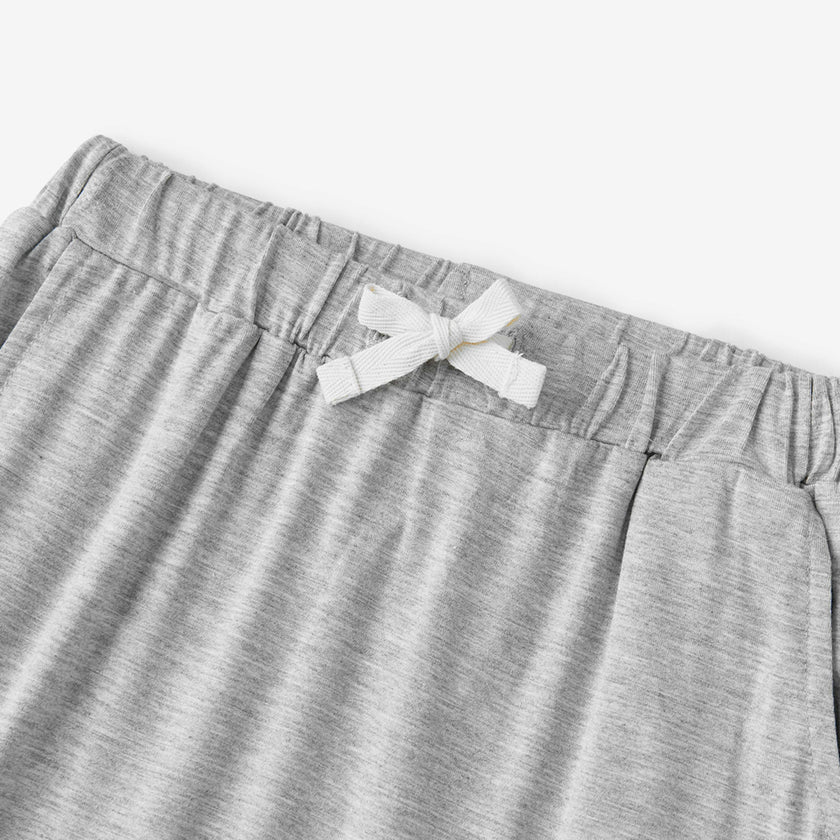 Grey Melange Luxe Solid Jogger Pants