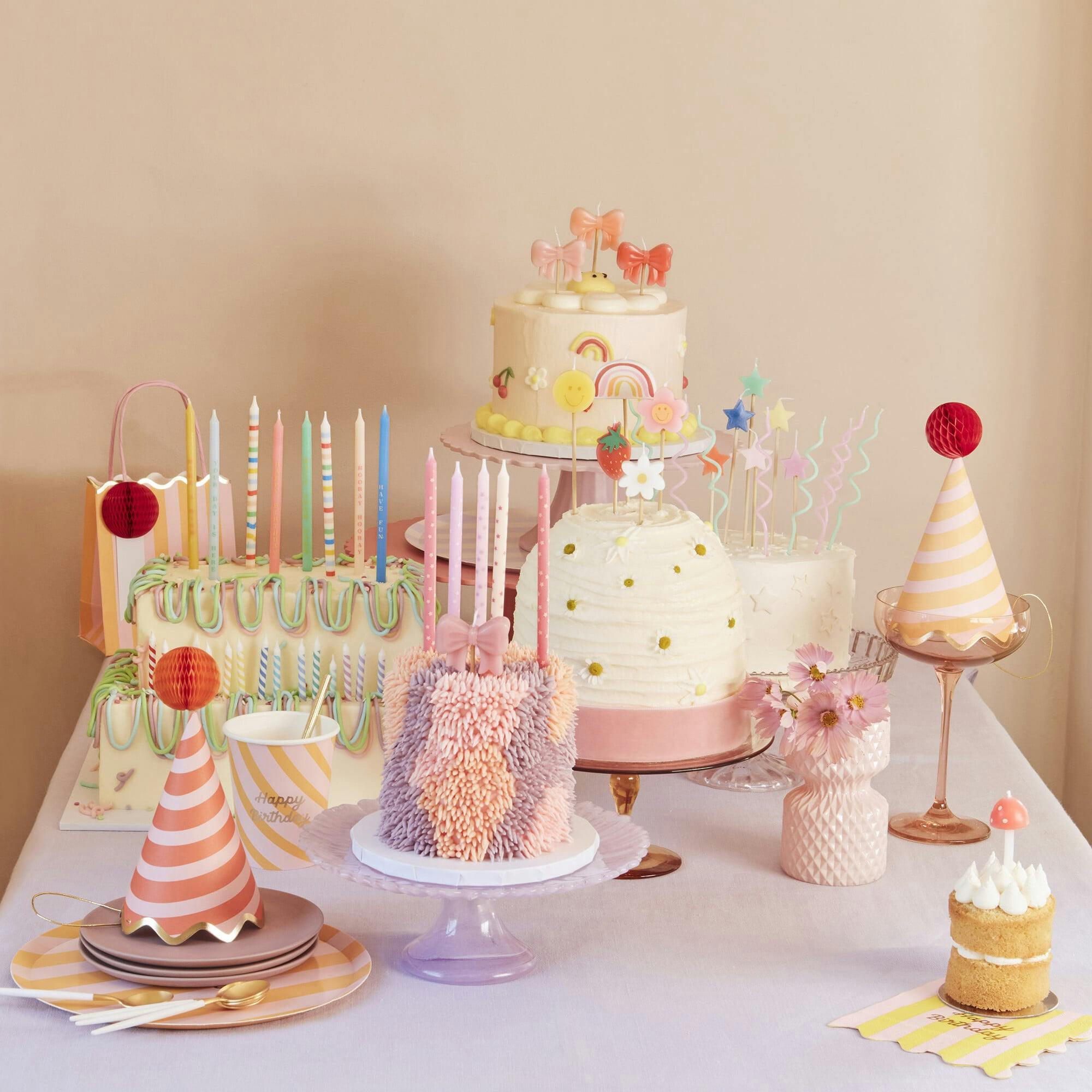 Pink Stars Candles