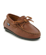 Laces Moccasin in Smooth Leather, Cuoio