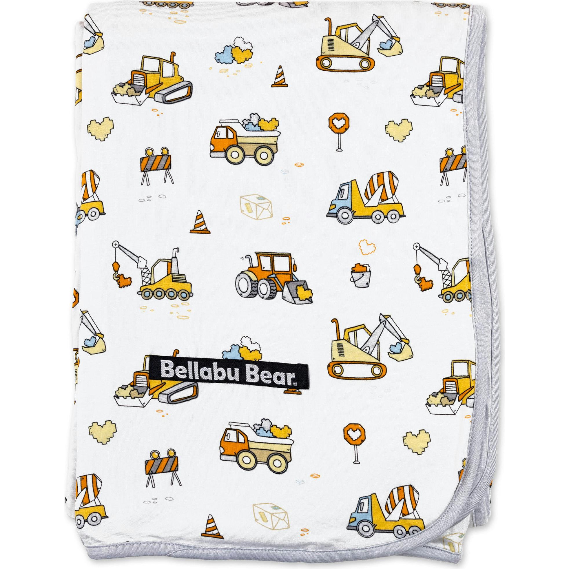 Love Trucks White Bamboo Blanket