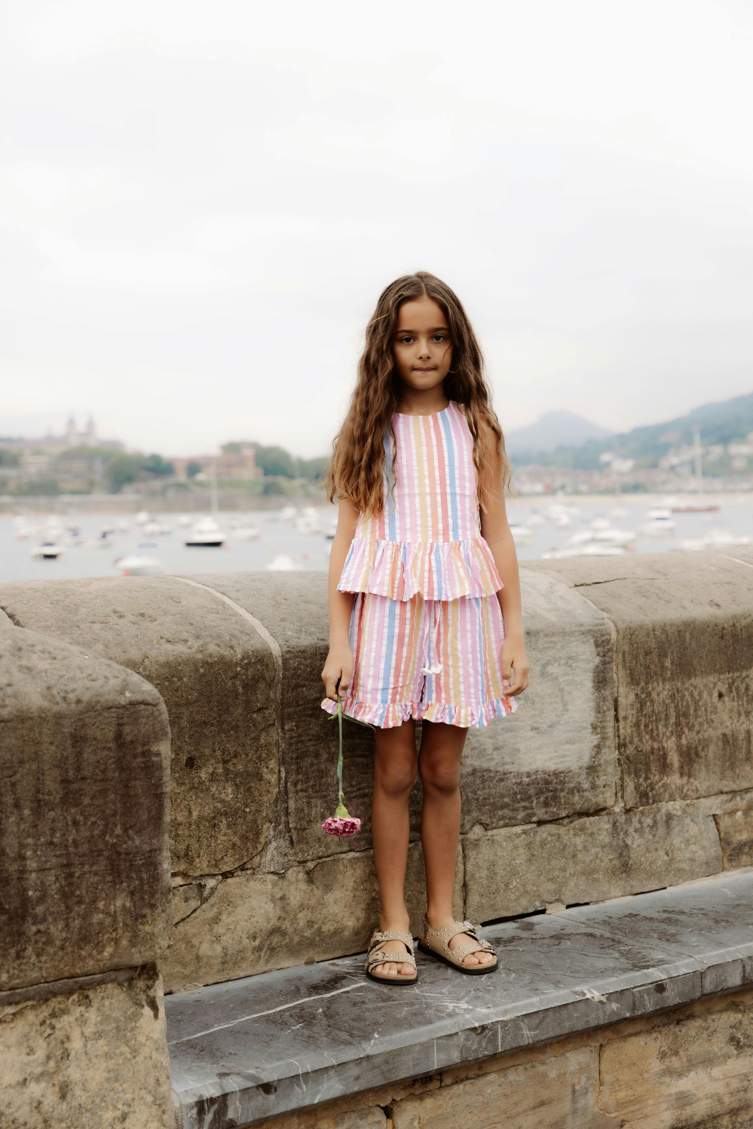 Rainbow Top & Shorts Set