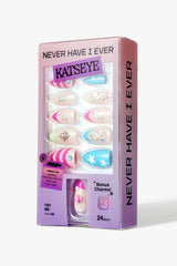 KATSEYE | PINKY UP – ALMOND PRESS-ON NAILS