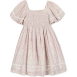 Organic Smocked Bell Sleeve Dress, Pink