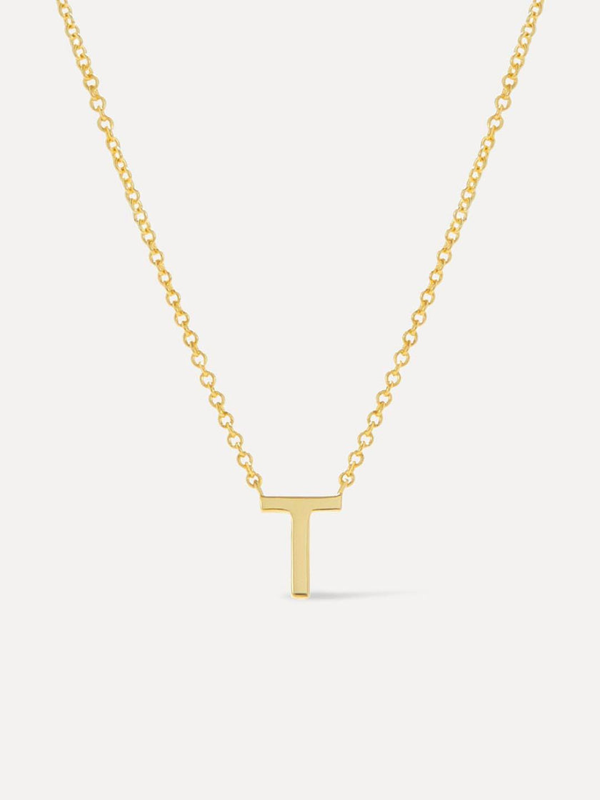 Gold Initial Necklace - Letter Necklace