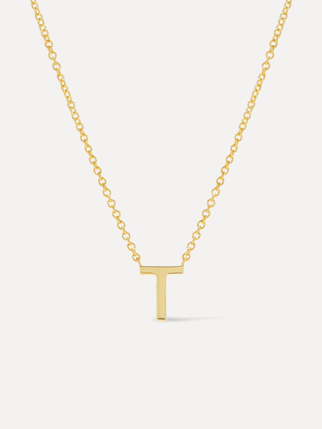Gold Initial Necklace - Letter Necklace