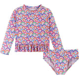 Rainbow Print Long Sleeve Rashguard Set