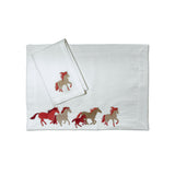 Placemat & napkin - Cavalcade embroidery
