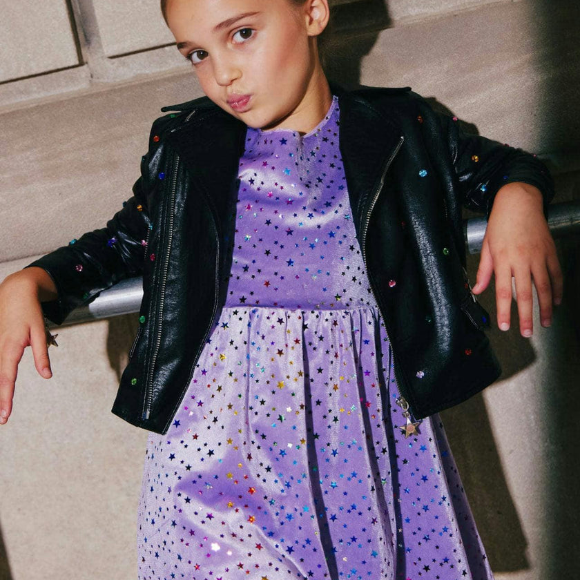 Lavender Sky Velour Dress