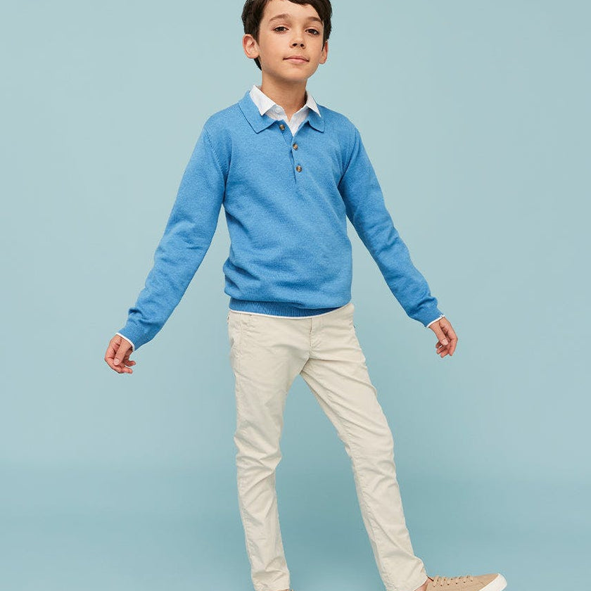Cotton Polo Jumper