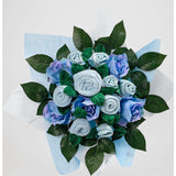 Hand Tied Baby Clothes Bouquet and Personalized