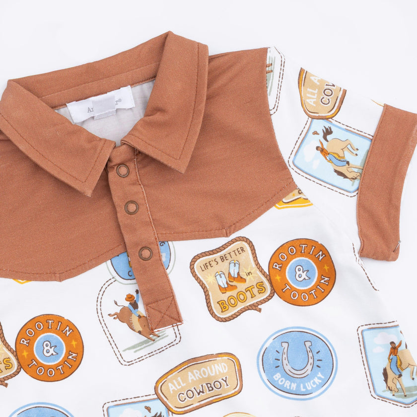 Rodeo Patches Uni - Cowboy Polo with Casual Short