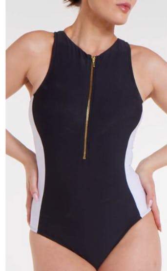 Margaret One-piece Swimsuit in Black and White