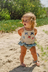 Ruffle Bloomer Set in Denim