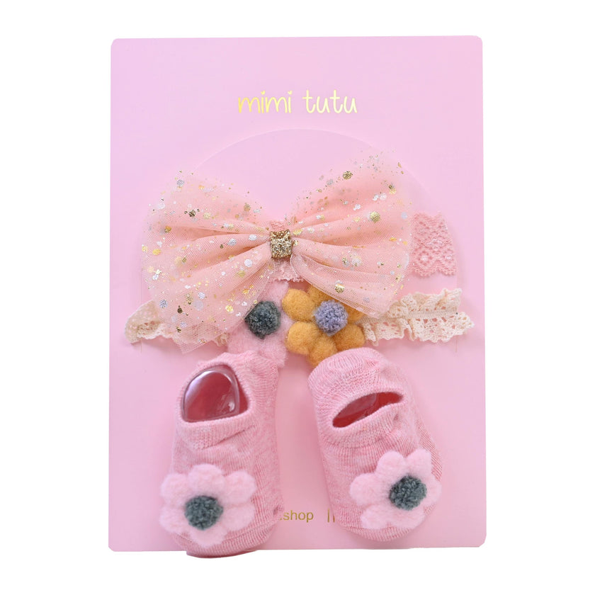 Multicolor Flower and Bow Gift Set