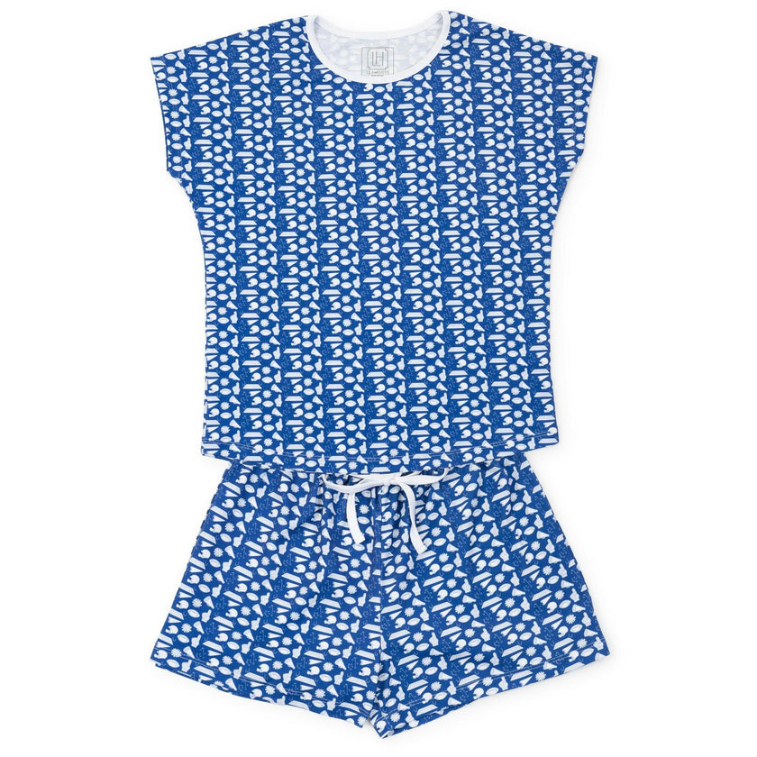 Riley Women's Pajama Short Set - Pep Rally Blue