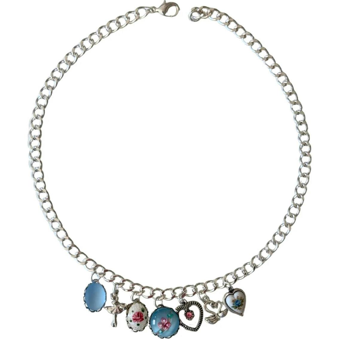 Ella Silver Vintage Charm Necklace