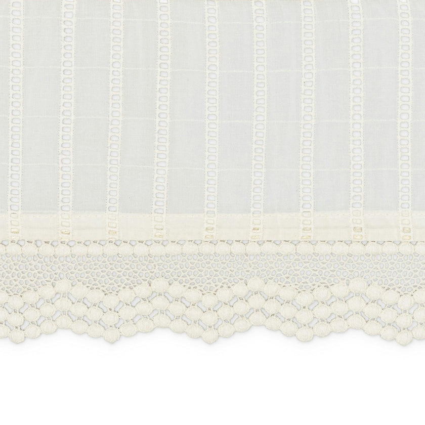Off-White Boho Tassel Crib Skirt
