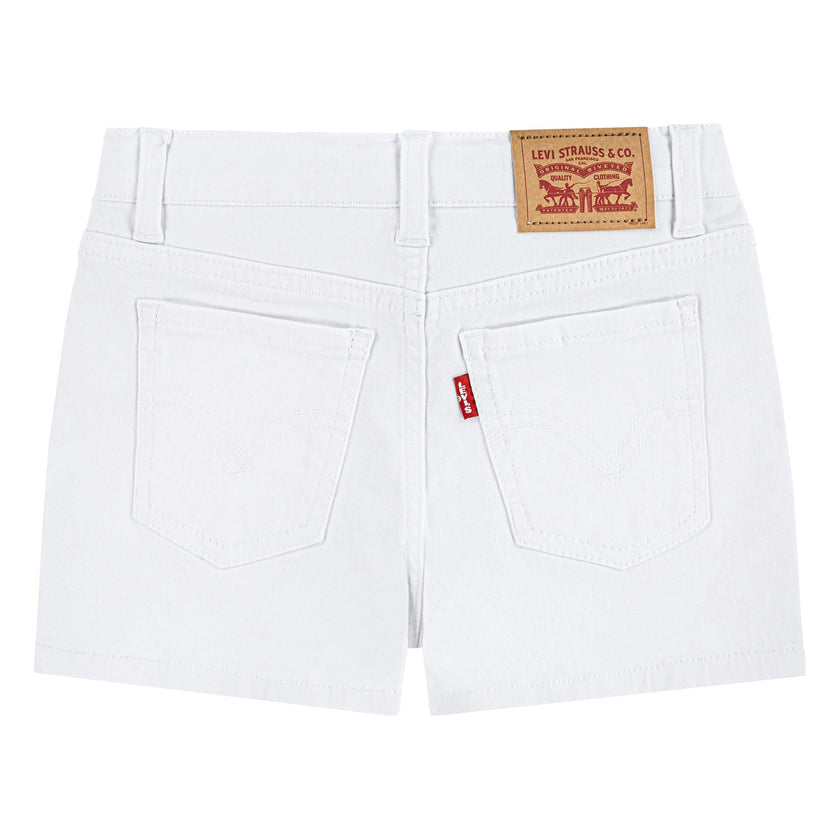 White Soft Denim Kids Shorts