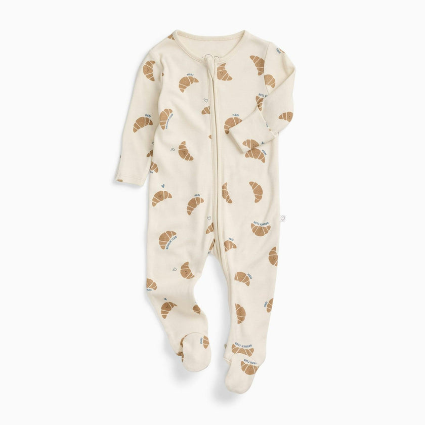 Petit Croissant Clever Zip Baby Pajamas
